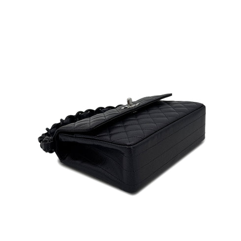 CHANEL VINTAGE MATELASSE CHAIN HAND BAG BLACK LEATHER 90275159 - PURPOSE