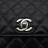 CHANEL VINTAGE MATELASSE CHAIN HAND BAG BLACK LEATHER 90275159 - PURPOSE