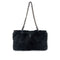 CHANEL VINTAGE CHAIN SHOULDER BAG BLACK LEATHER FUR 90275598 - PURPOSE