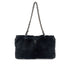 CHANEL VINTAGE CHAIN SHOULDER BAG BLACK LEATHER FUR 90275598 - PURPOSE