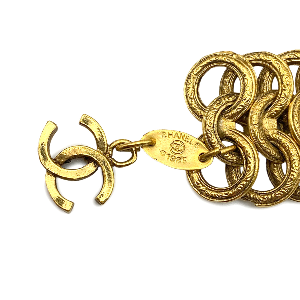 CHANEL VINTAGE COCOMARK COLOR STONE CHAIN BELT ACCESSORY 90275603