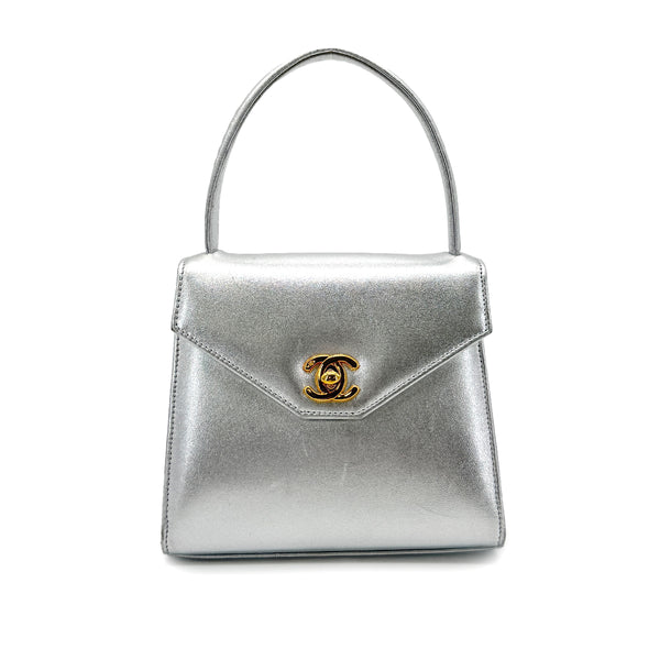 CHANEL VINTAGE HAND BAG SILVER LAMB SKIN 90275605 - PURPOSE