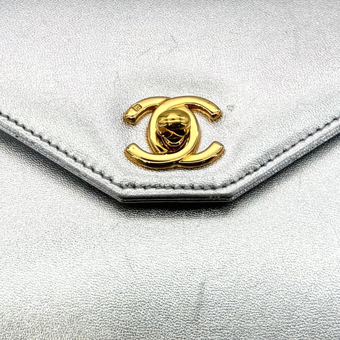 CHANEL VINTAGE HAND BAG SILVER LAMB SKIN 90275605 - PURPOSE