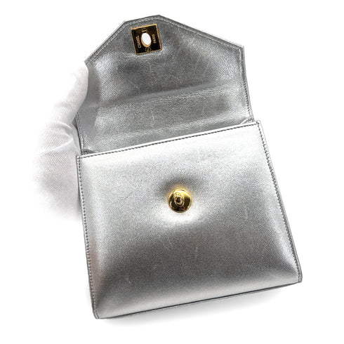 CHANEL VINTAGE HAND BAG SILVER LAMB SKIN 90275605 - PURPOSE