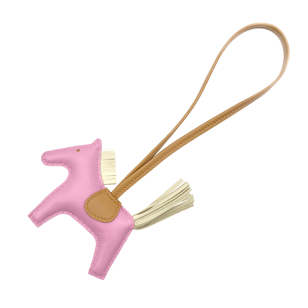 HERMES BAG CHARM RODEO PM MAUVE SYLVESTRE CRAIE CHAI AGNEAU MILO B 90275606