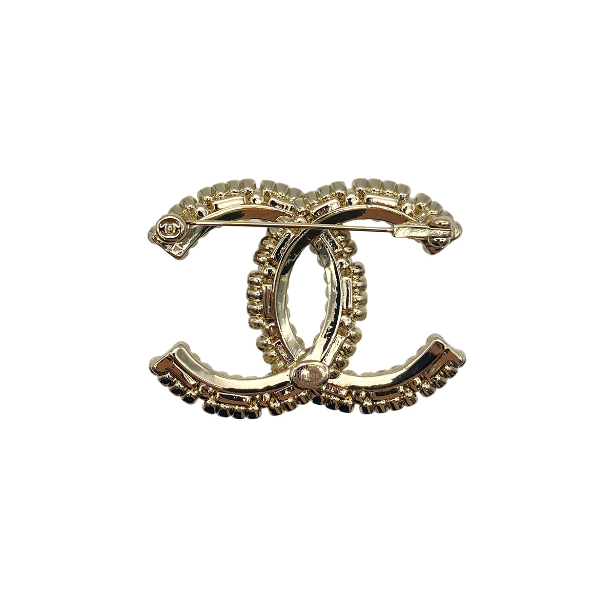 CHANEL COCOMARK BROOCH RHINESTONE FAUX PEARL ACCESSORY B23C 90275609