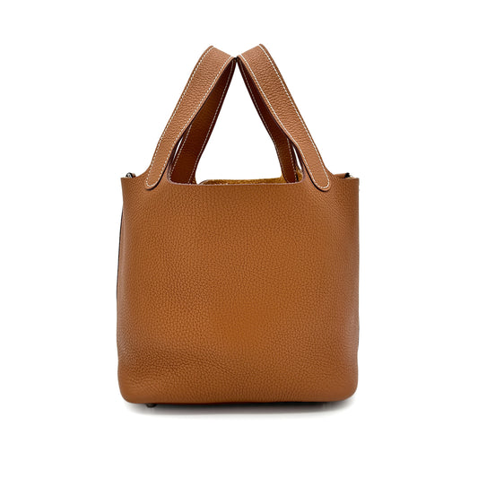 HERMES PICOTIN LOCK PM GOLD TAURILLON CLEMENCE HAND BAG T 90275613