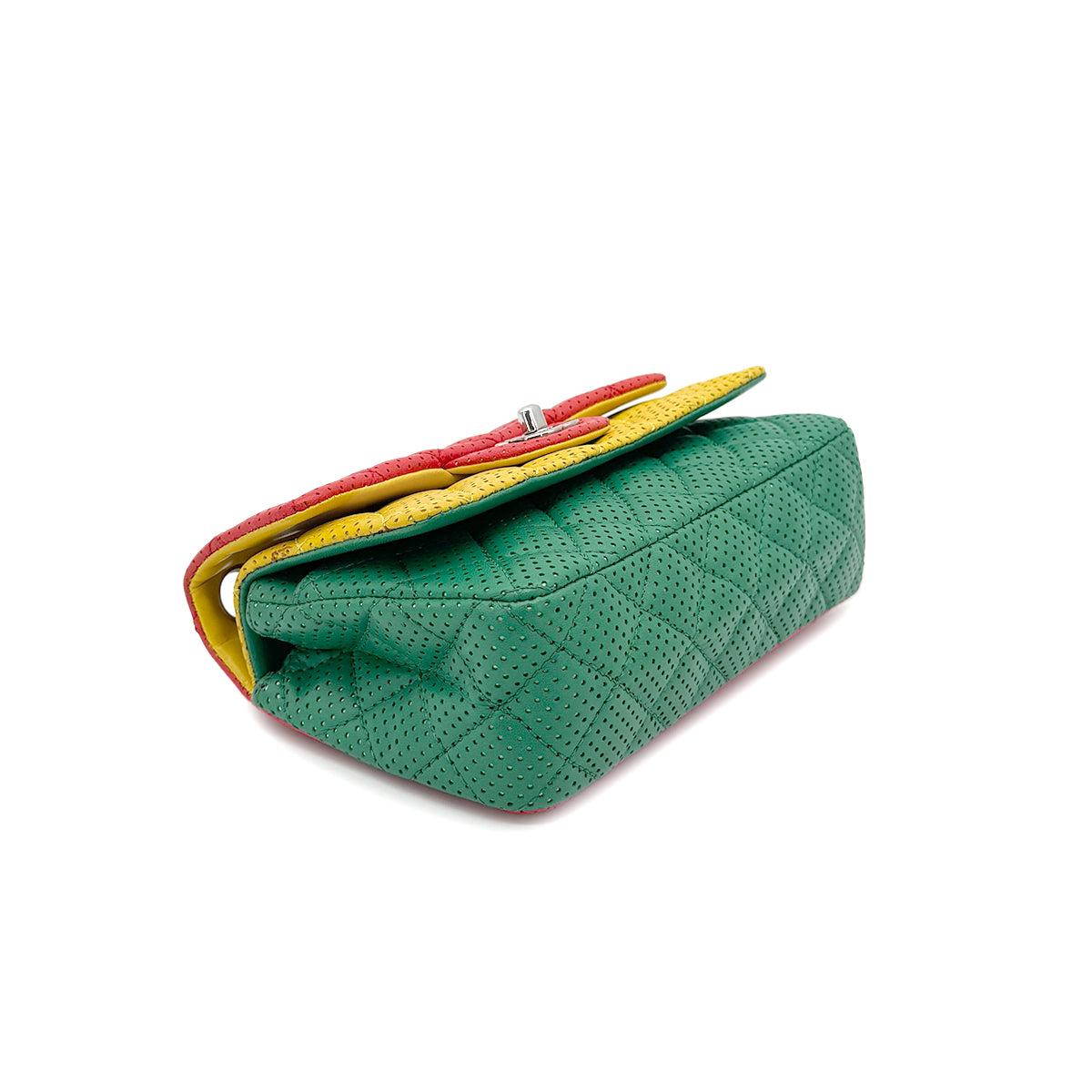 CHANEL MINI MATELASSE CHAIN SHOULDER BAG PUNCHING RASTA COLORS LAMB SKIN 90275622