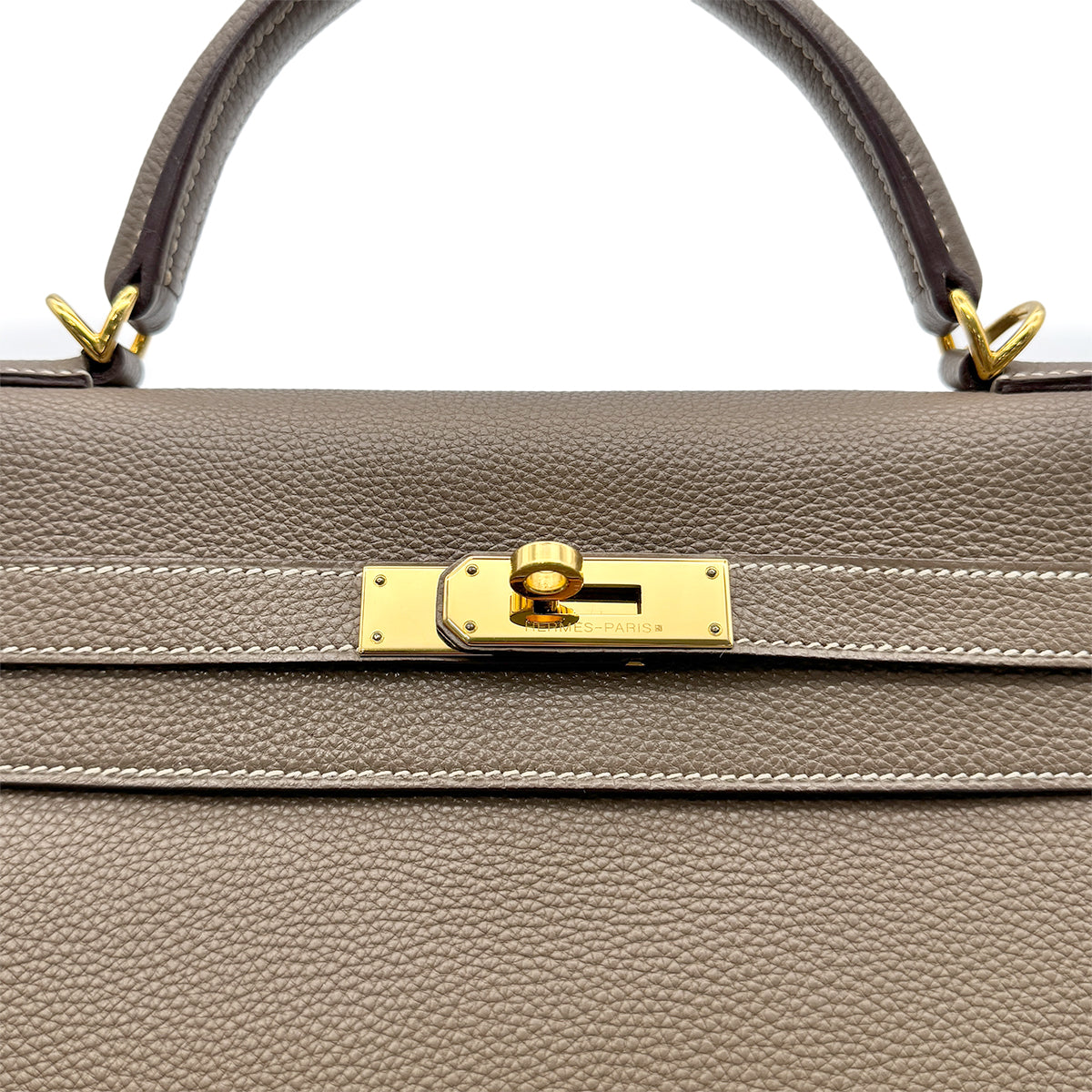 HERMES KELLY 32 RETOURNE ETOUPE TOGO HAND SHOULDER BAG □K GHW 90275777