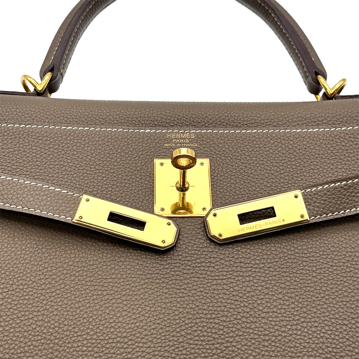 HERMES KELLY 32 RETOURNE ETOUPE TOGO HAND SHOULDER BAG □K GHW 90275777