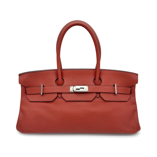 HERMES SHOULDER BIRKIN 42 RED TAURILLON CLEMENCE HAND BAG □I SHW 90275779