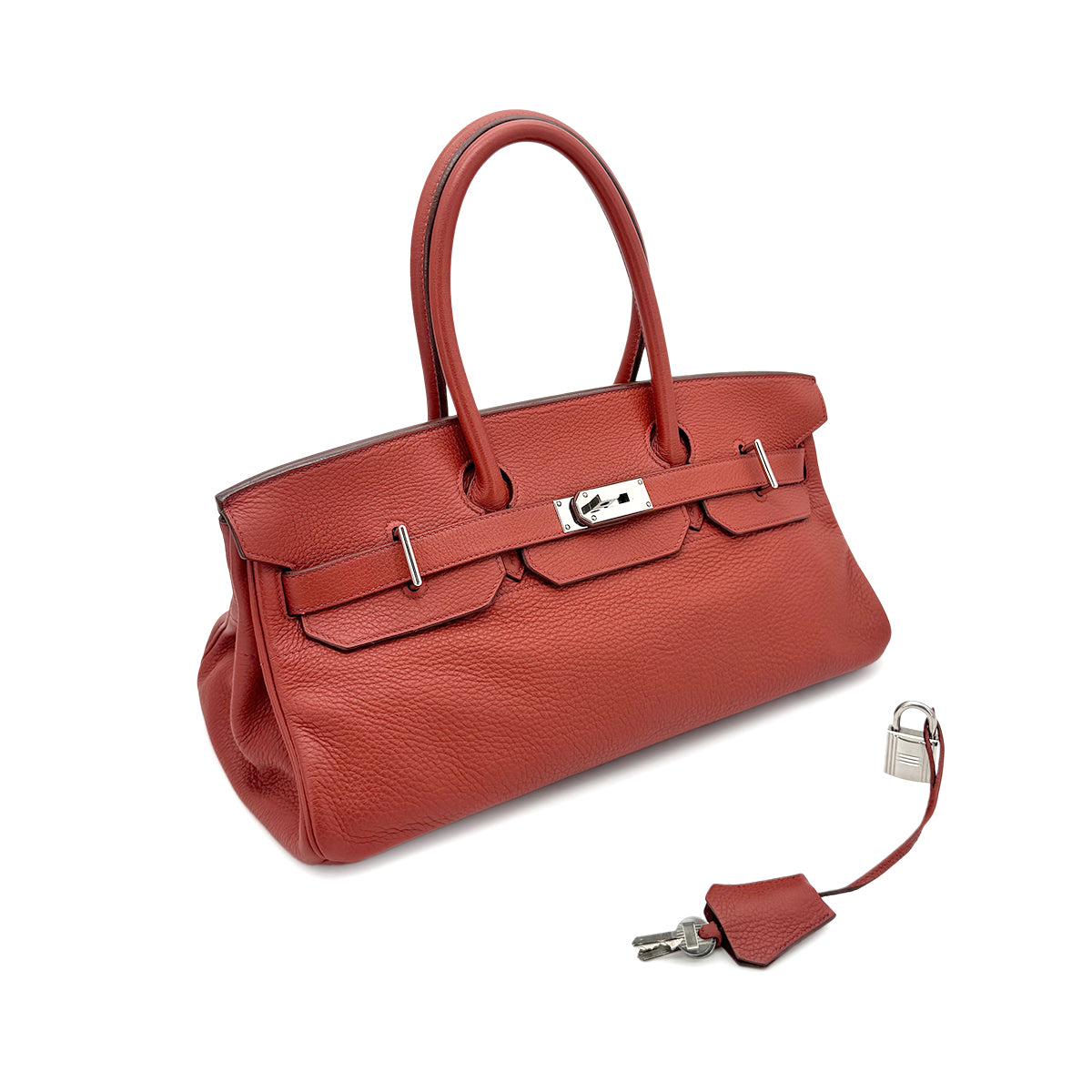 HERMES SHOULDER BIRKIN 42 RED TAURILLON CLEMENCE HAND BAG □I SHW 90275779