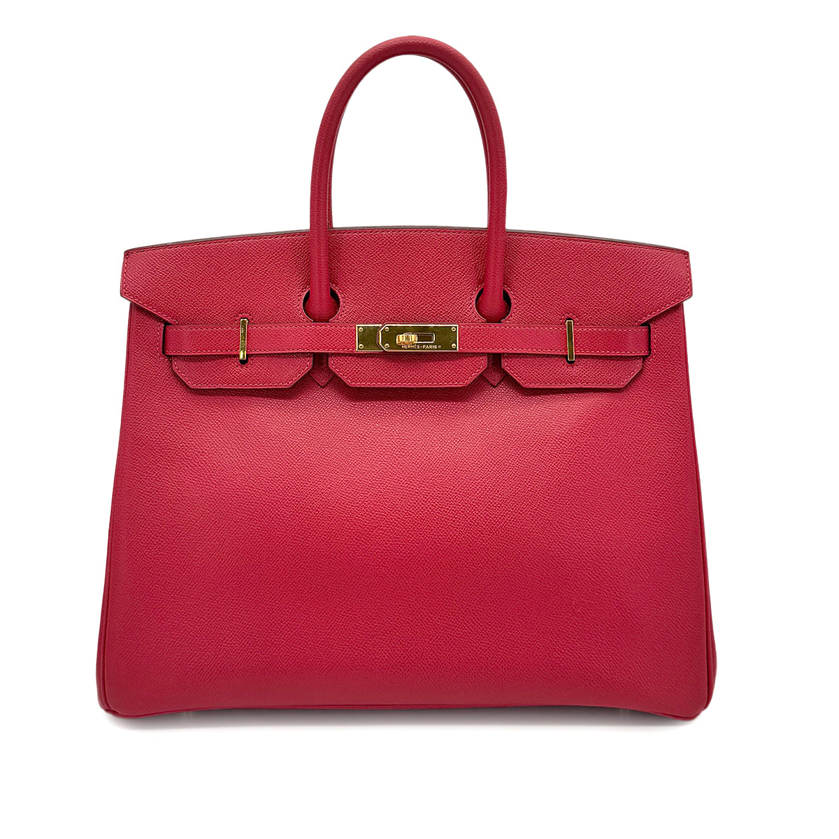 HERMES BIRKIN 35 ROUGE VIF EPSOM HAND BAG □G GHW 90275782
