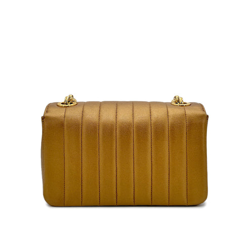 CHANEL VINTAGE BIJOU CHAIN SHOULDER BAG GOLD LAMB SKIN 90275789 - PURPOSE