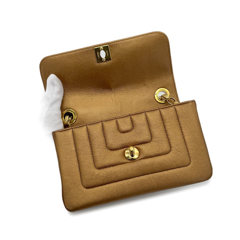CHANEL VINTAGE BIJOU CHAIN SHOULDER BAG GOLD LAMB SKIN 90275789 - PURPOSE
