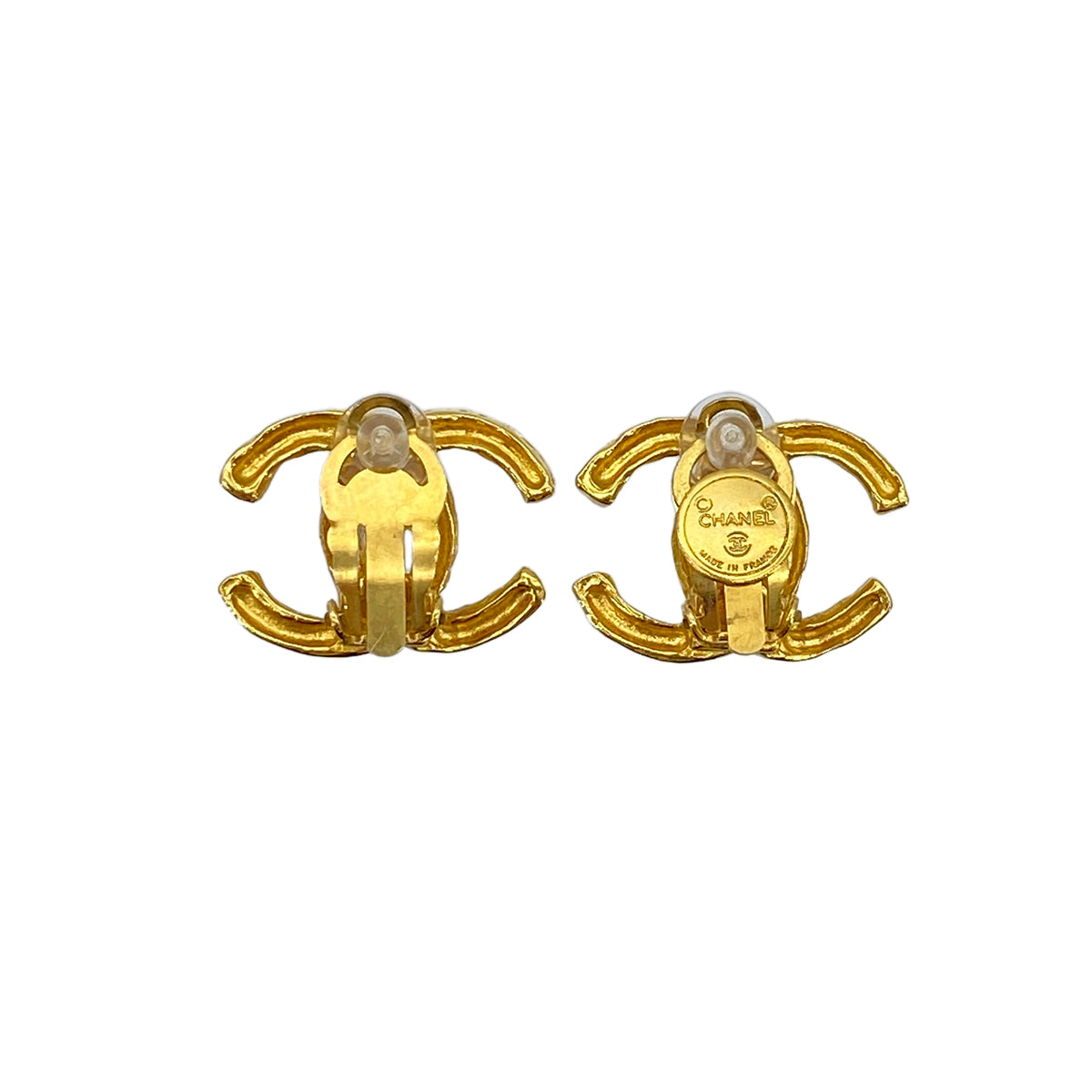 CHANEL VINTAGE EARRINGS COCOMARK GOLD ACCESSORY 90275792