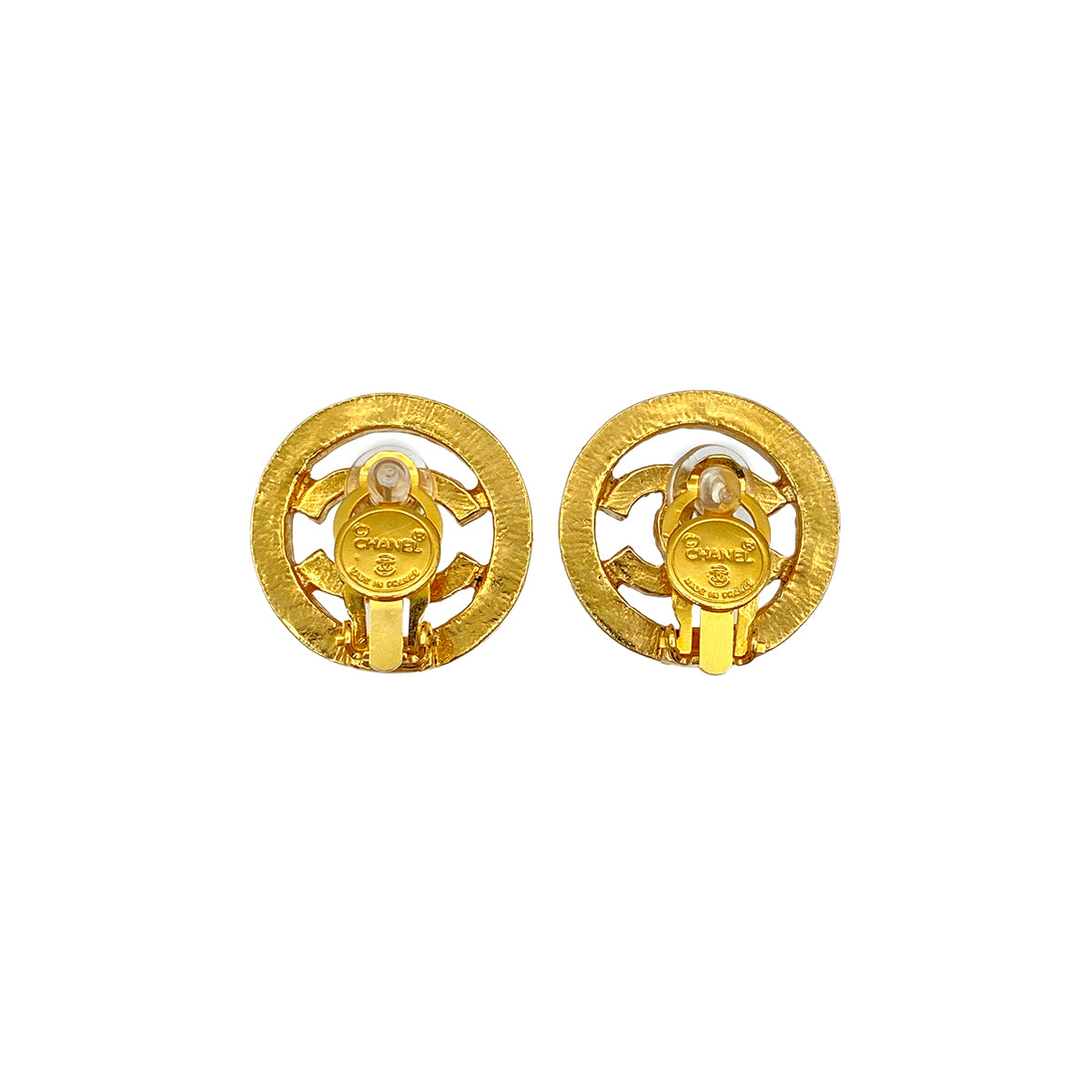 CHANEL VINTAGE EARRINGS COCOMARK RHINESTONE ACCESSORY 90275793