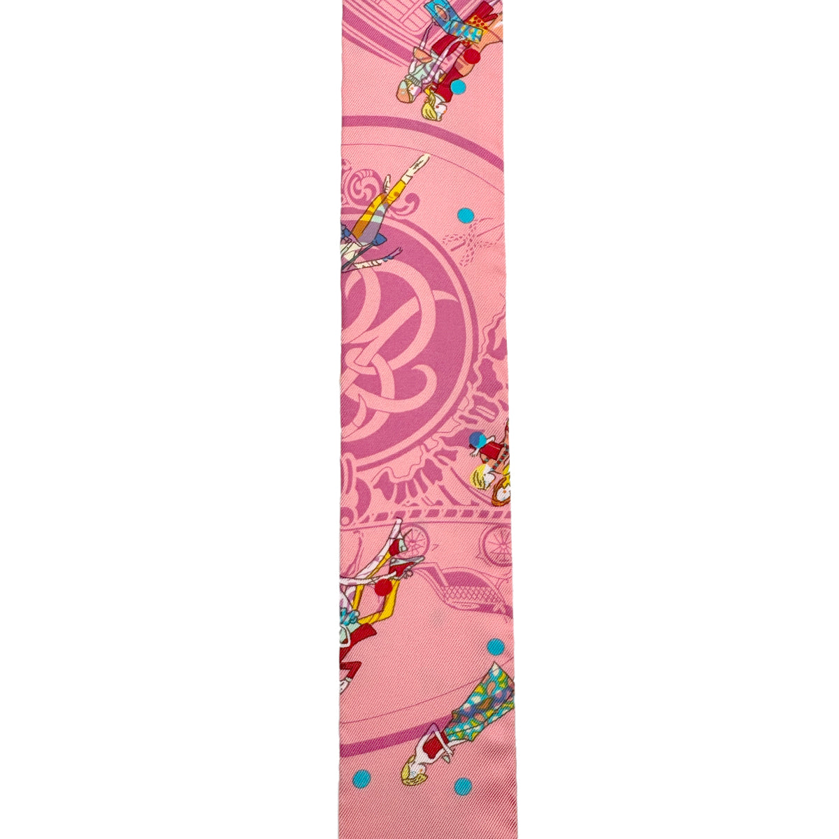 HERMES TWILLY EX-LIBRIS LES PARISIENNES SCARF PINK 90275794