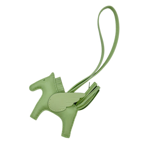 HERMES BAG CHARM RODEO PEGASUS PM VERT CRIQUET AGNEAU MILO B 90275797 - PURPOSE