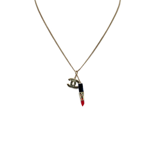 CHANEL NECKLACE LIP MOTIF COCOMARK RHINESTONE ACCESSORY 04A 90275808