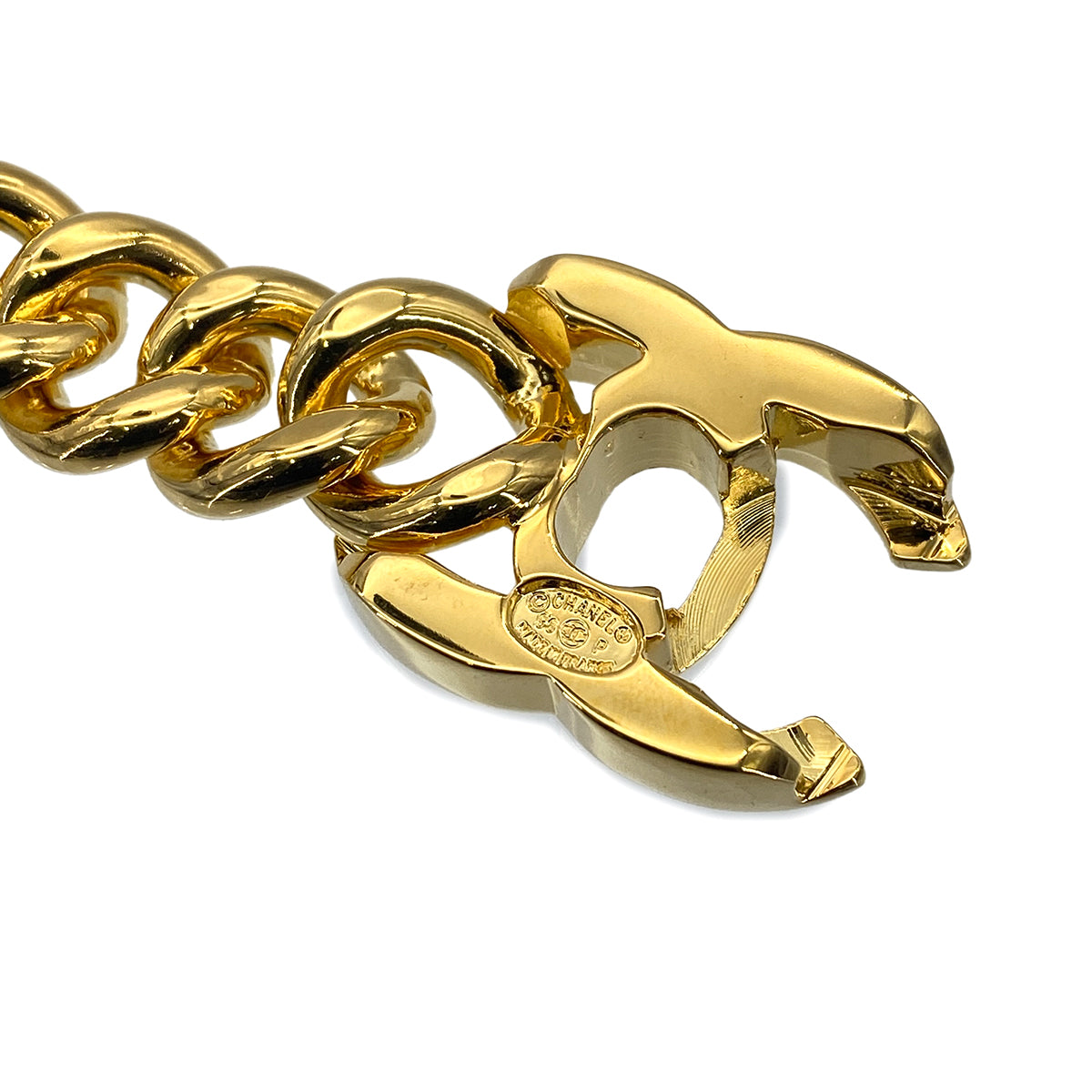CHANEL VINTAGE BRACELET COCOMARK TURN LOCK GOLD ACCESSORY 96P 90275819
