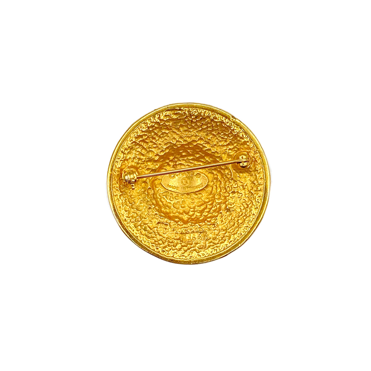 CHANEL VINTAGE LOGO BROOCH GOLD ACCESSORY 90275824