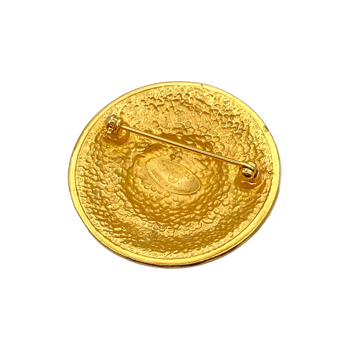 CHANEL VINTAGE LOGO BROOCH GOLD ACCESSORY 90275824