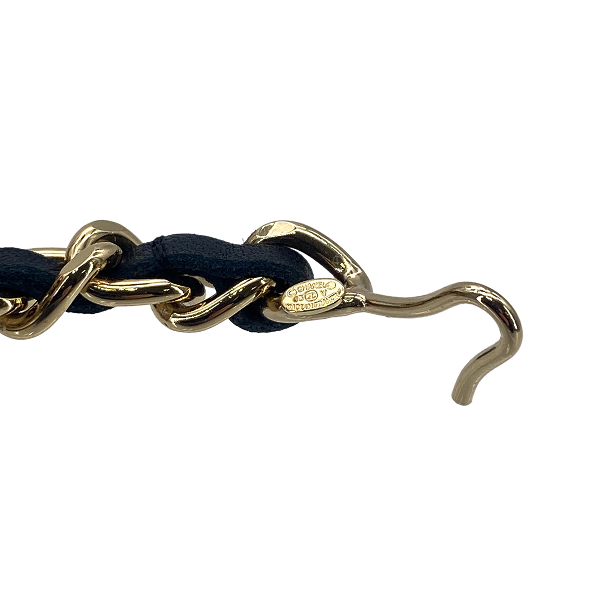 CHANEL CHAIN BELT LOGO COCOMARK LEATHER ACCESSORY 05V 90275840