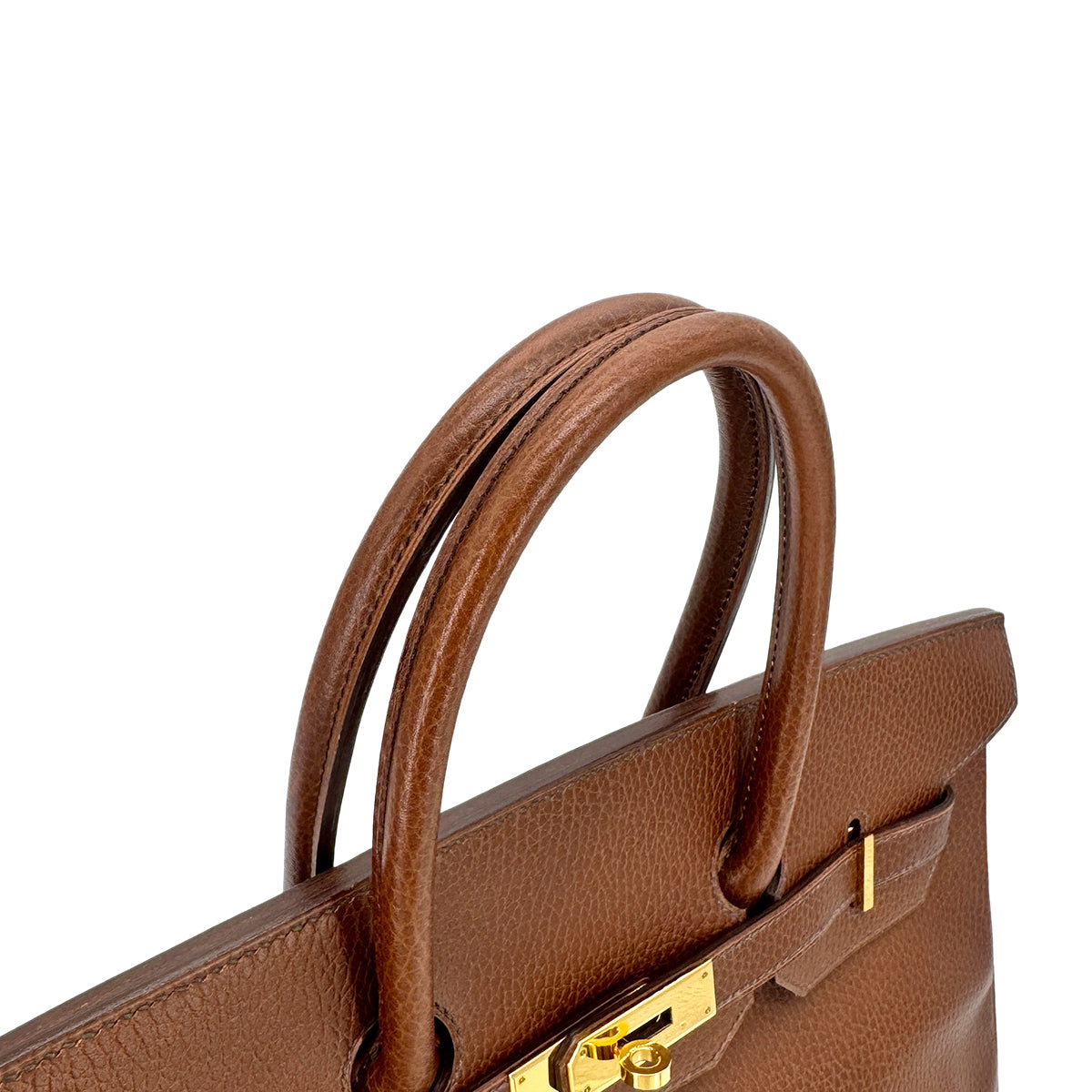 HERMES BIRKIN 35 BROWN ARDENNES HAND BAG □A GHW 90275883