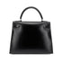 HERMES KELLY 28 SELLIER BLACK BOXCALF HAND SHOULDER BAG 〇W GHW 90275884 - PURPOSE
