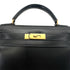 HERMES KELLY 28 SELLIER BLACK BOXCALF HAND SHOULDER BAG 〇W GHW 90275884 - PURPOSE
