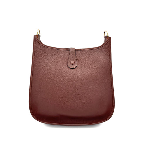 HERMES EVELYNE 1 GM BROWN TOGO SHOULDER BAG □B 90275885 - PURPOSE