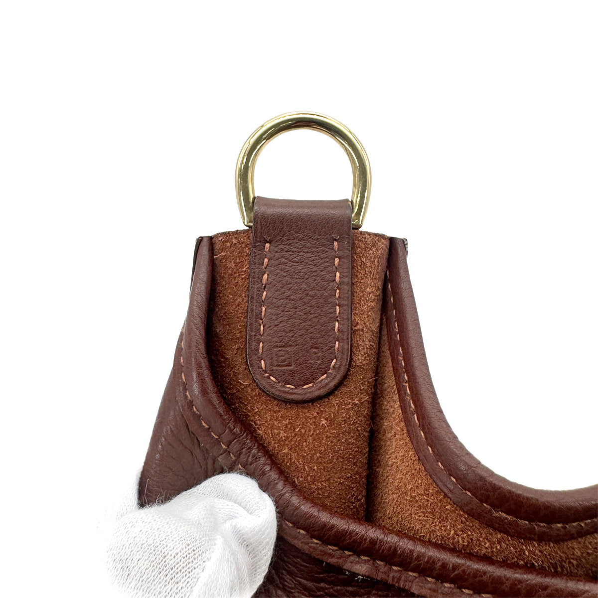 HERMES EVELYNE 1 GM BROWN TOGO SHOULDER BAG □B 90275885