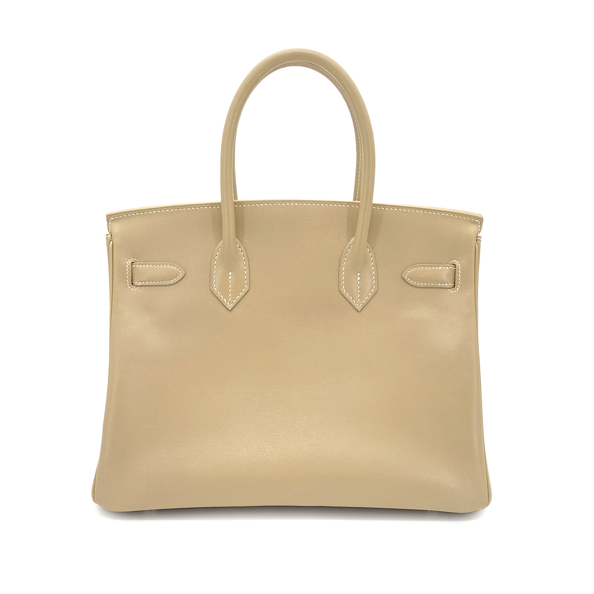 HERMES BIRKIN 30 GRIS TOURTERELLE BOX CALF HAND BAG □G SHW 90275887