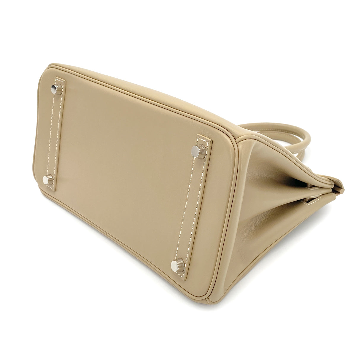 HERMES BIRKIN 30 GRIS TOURTERELLE BOX CALF HAND BAG □G SHW 90275887