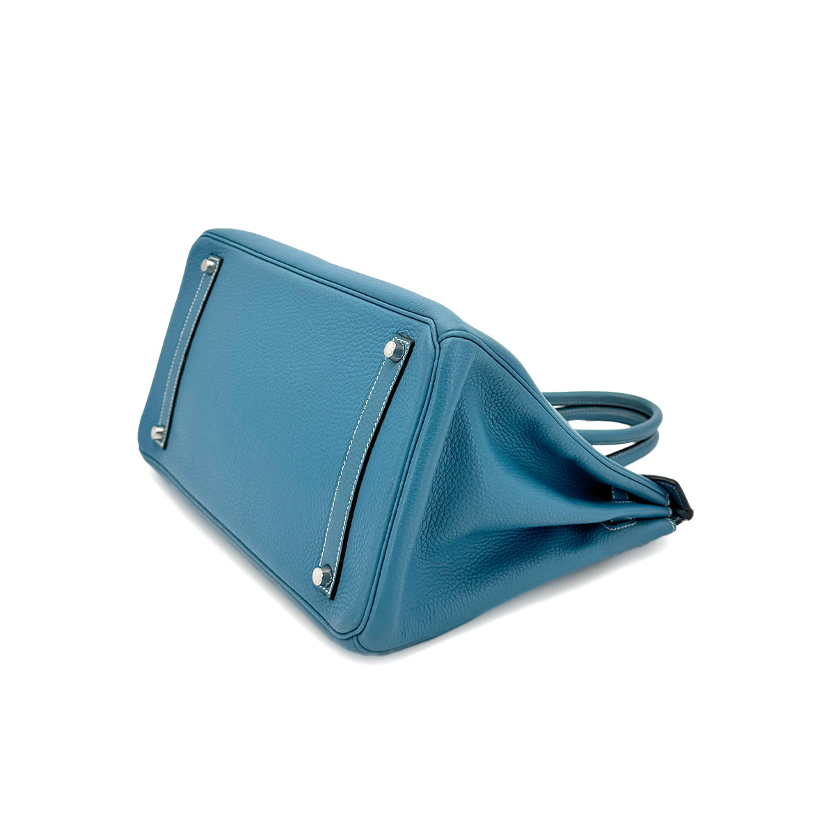 HERMES BIRKIN 35 BLUE JEAN TAURILLON CLEMENCE HAND BAG □J SHW 90275893