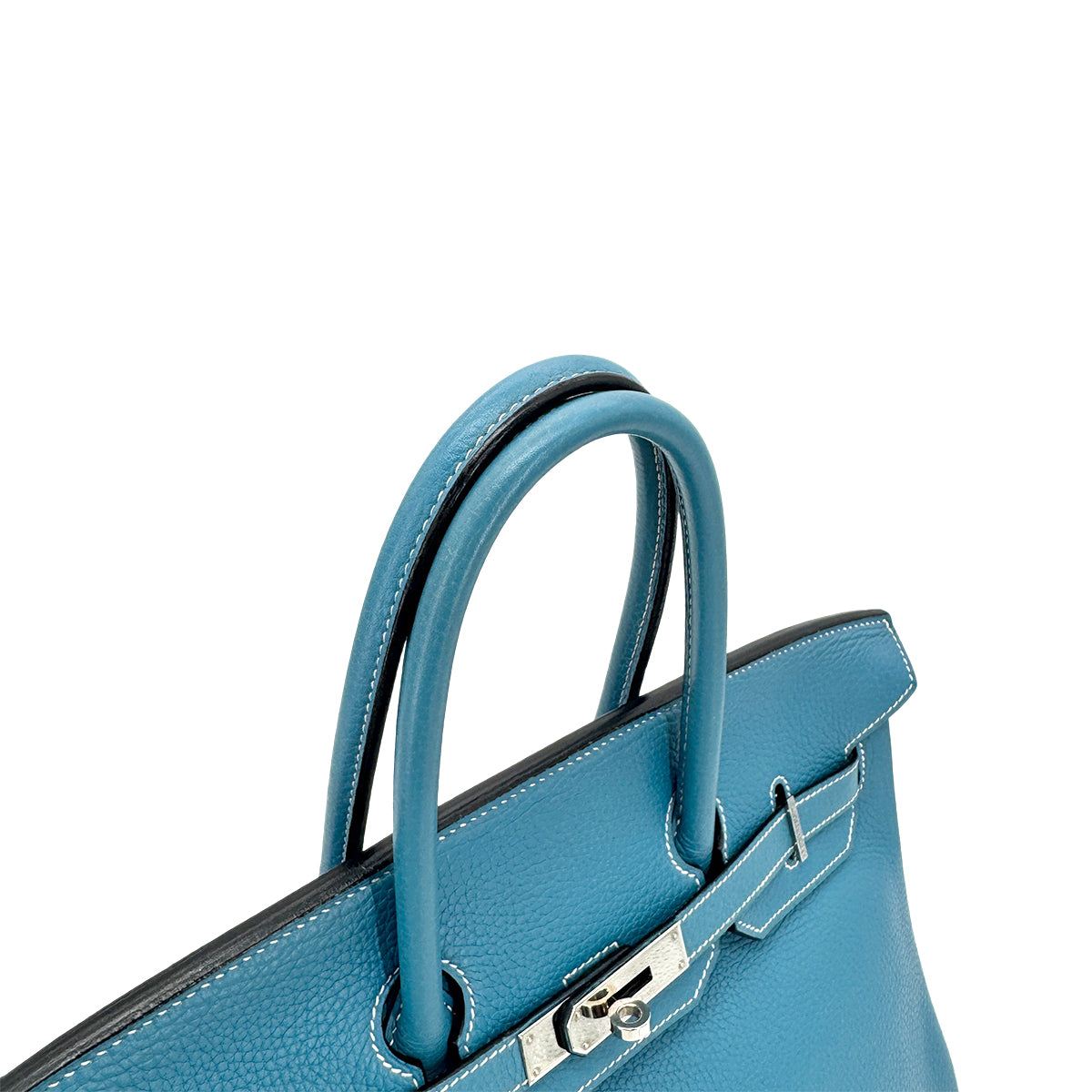 HERMES BIRKIN 35 BLUE JEAN TAURILLON CLEMENCE HAND BAG □J SHW 90275893