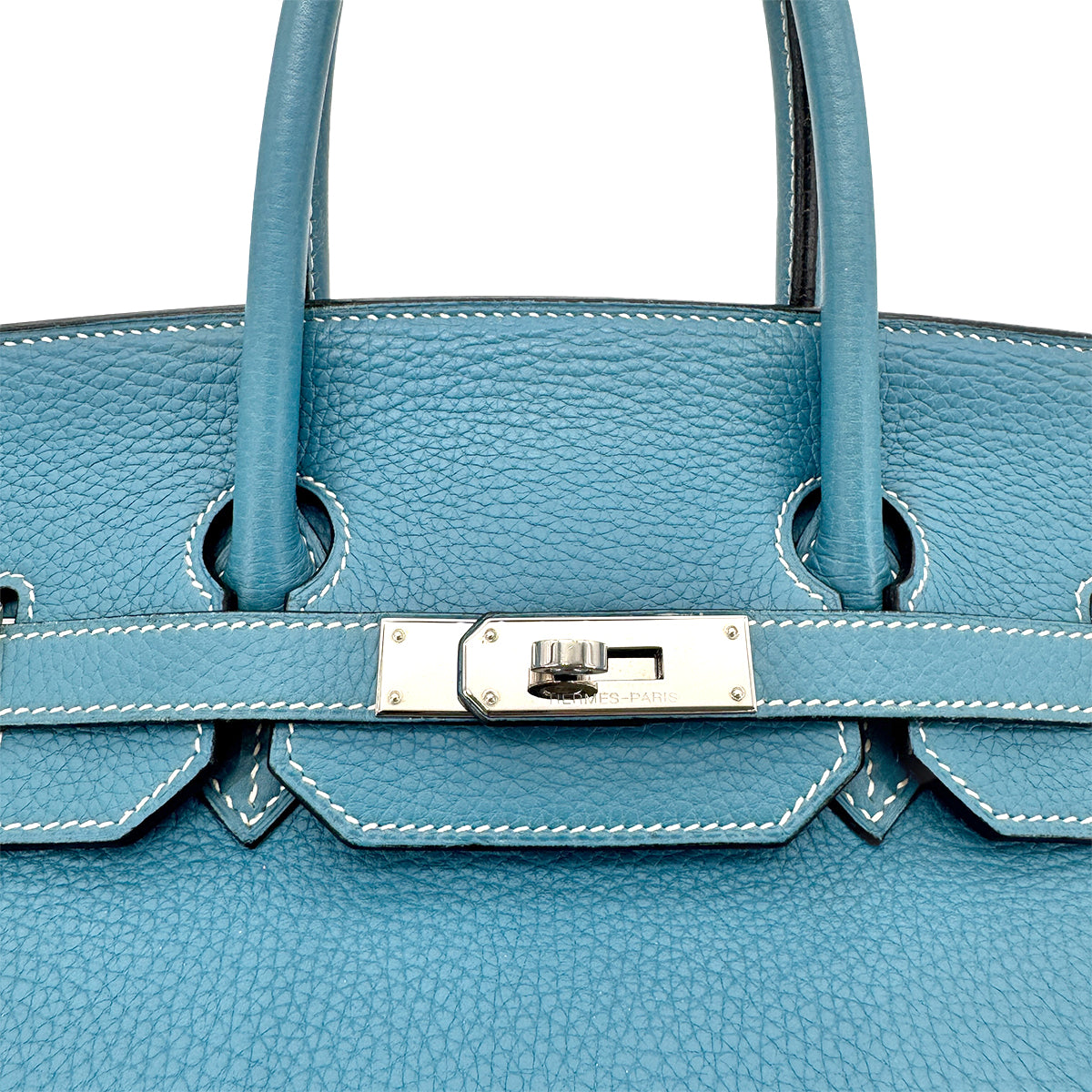 HERMES BIRKIN 35 BLUE JEAN TAURILLON CLEMENCE HAND BAG □J SHW 90275893