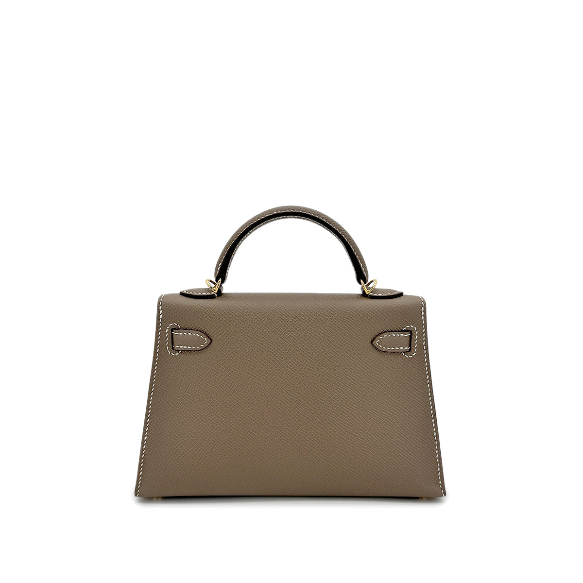 HERMES MINI KELLY 20 SELLIER ETOUPE VEAU EPSOM HAND SHOULDER BAG B GHW 90275895