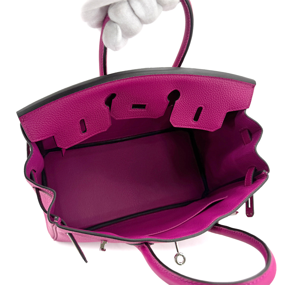 HERMES BIRKIN 25 ROSE PURPLE TOGO HAND BAG C SHW 90275896
