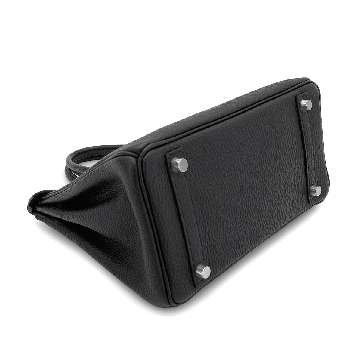 HERMES BIRKIN 25 BLACK TOGO HAND BAG □H SHW 90275897