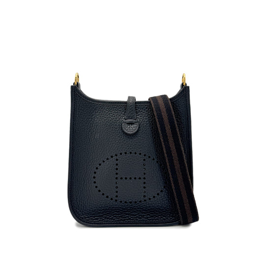 HERMES EVELYNE TPM AMAZON BLACK TAURILLON CLEMENCE SHOULDER BAG W 90275906