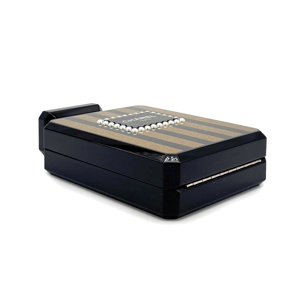 CHANEL PERFUME BOTTLE CHAIN SHOULDER BAG BLACK 90275907