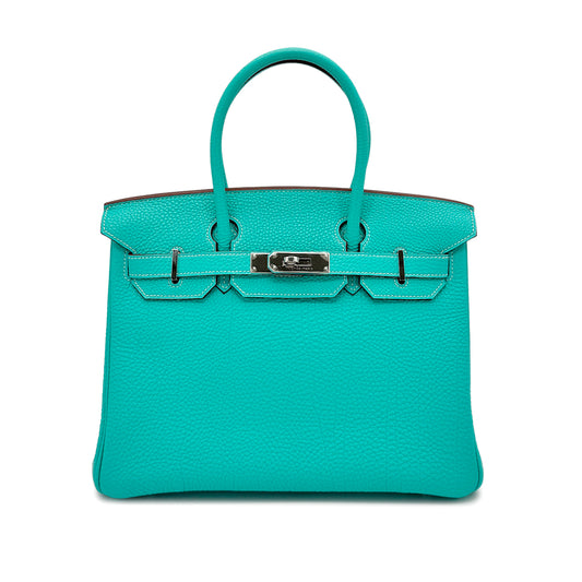 HERMES BIRKIN 30 LAGON TOGO HAND BAG □L SHW 90275914