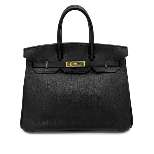 HERMES BIRKIN 35 BLACK TOGO HAND BAG □C GHW 90275915