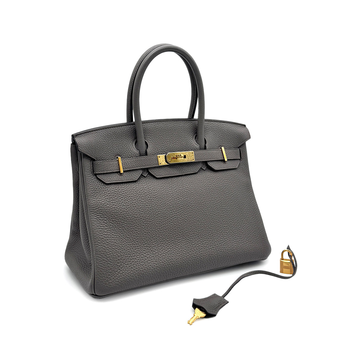 HERMES BIRKIN 30 ETAIN TOGO HAND BAG D GHW 90275916