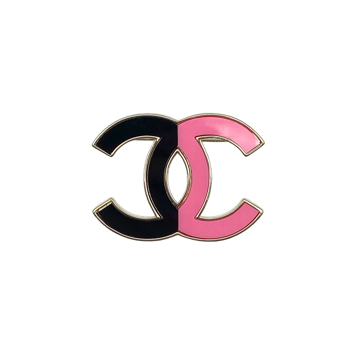 CHANEL COCOMARK BROOCH PINK BLACK ACCESSORY B22K 90275928