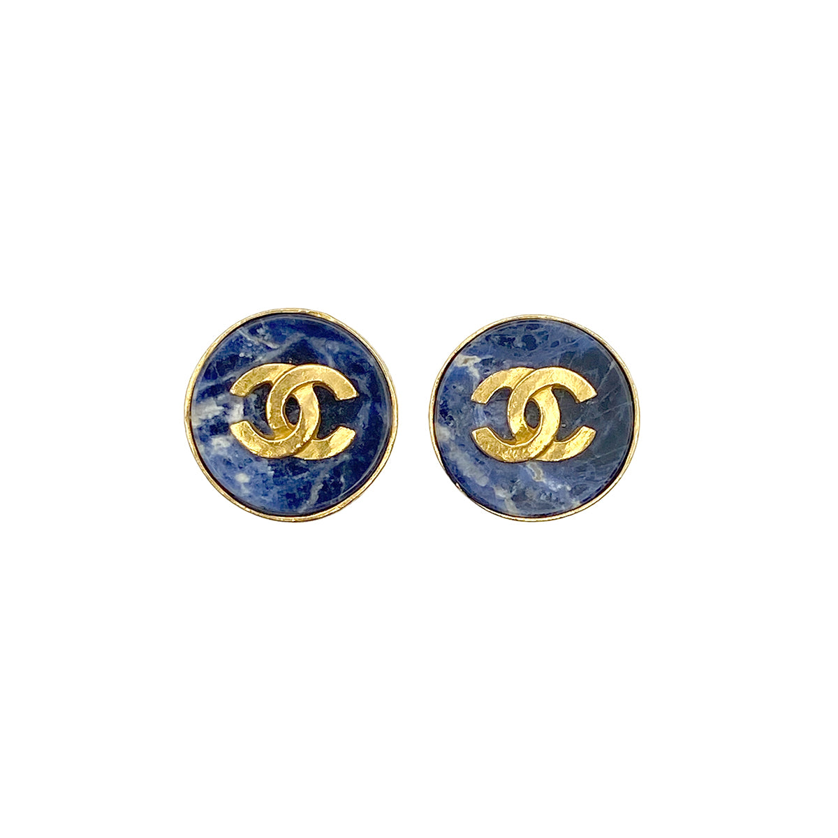 CHANEL VINTAGE EARRINGS COCOMARK STONE ACCESSORY 95A 90275930
