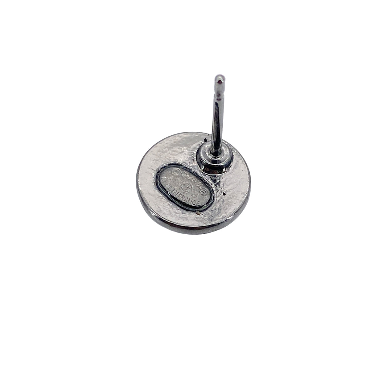 CHANEL EARRINGS COCOMARK COLOR STONE GUNMETAL A16B 90275935