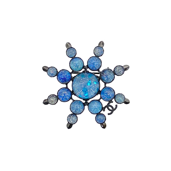 CHANEL BROOCH COCOMARK COLOR STONE BLUE ACCESSORY D17V 90275936